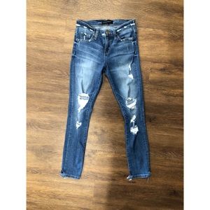 Flying Monkey Mid-Rise Distressed Skinny Jeans